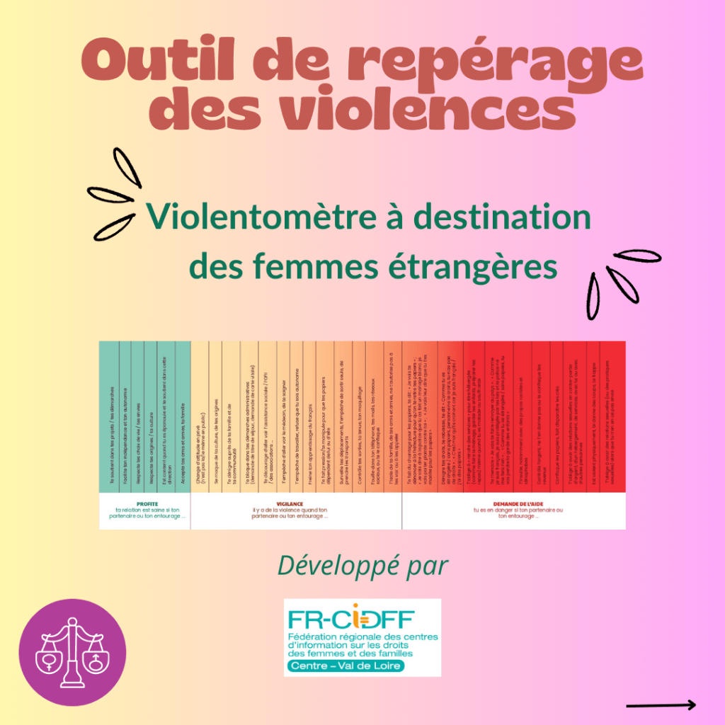 Violentomètre à destination des femmes&nbsp;étrangères